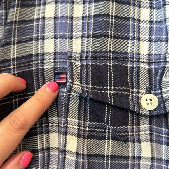 Polo Jeans Co. Ralph Lauren 100% Cotton Plaid Comfy Button Down Size XL - Picture 3 of 7